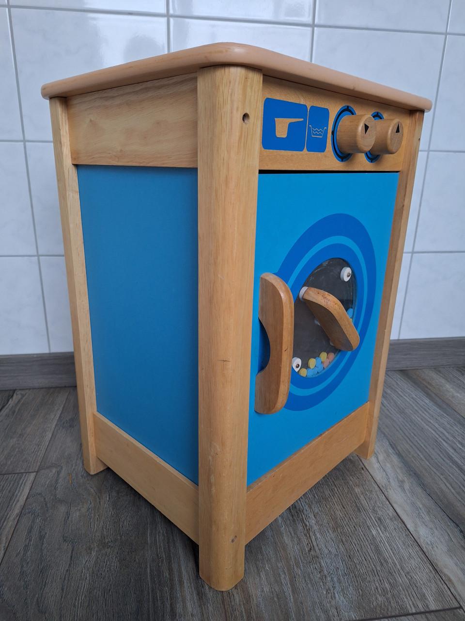 Houten wasmachine kinderspeelgoed