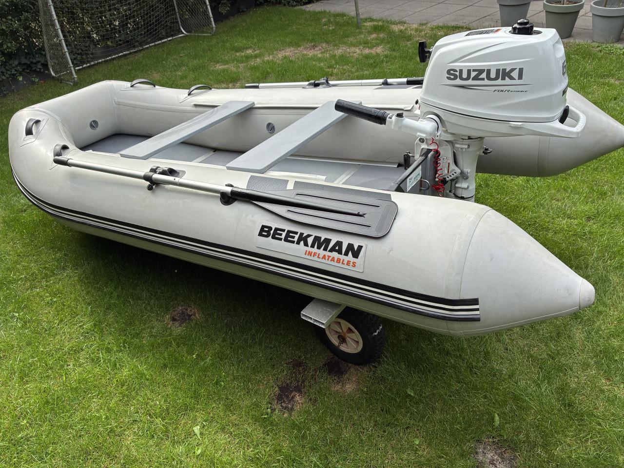 Beekman rubberen boot 3.20 incl Suzuki 6pk