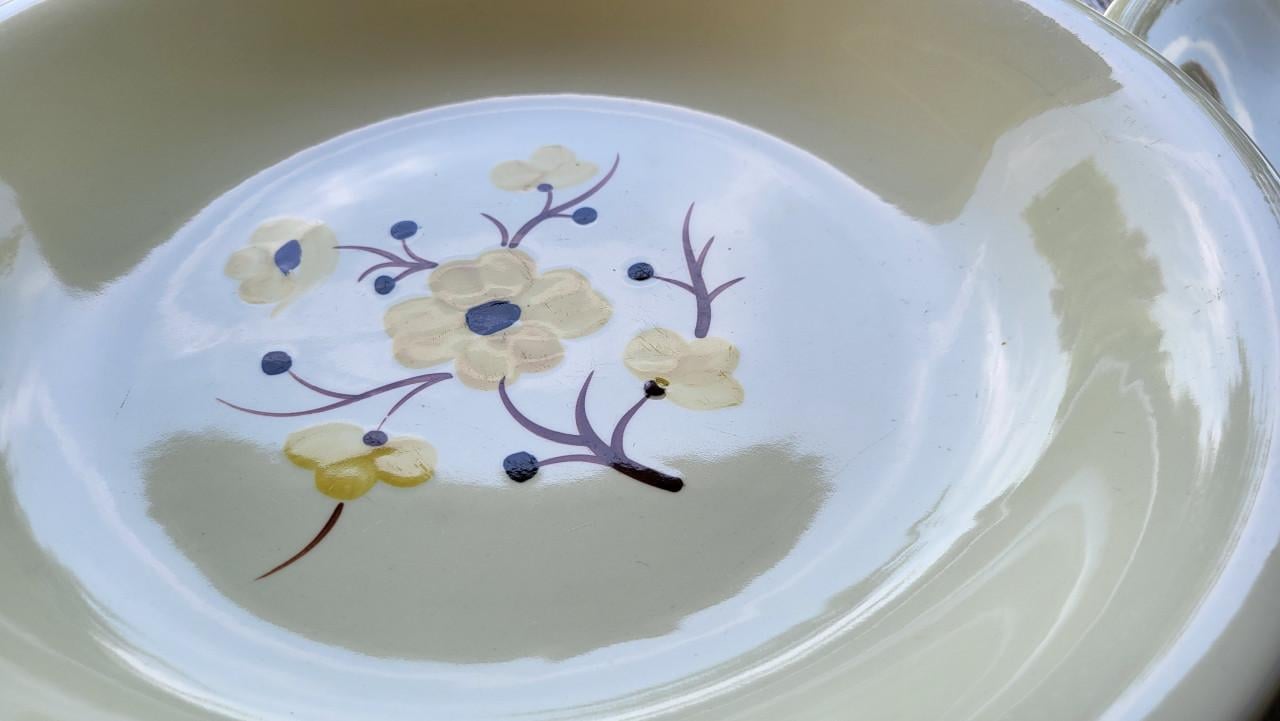 Set v 2 vintage Franse schalen Salins servies Catherine
