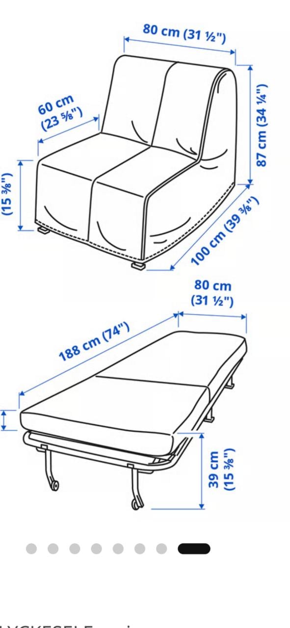 2 Slaap fauteuils, slaapfauteuils, slaapstoelen  LYCKSELE HAVET IKEA