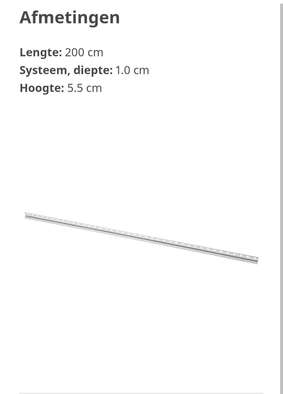 Nieuwe ikea metod ophangrail nog in verpakking