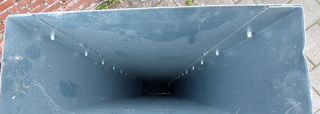 Stalen koker 1500x250x105 mm.