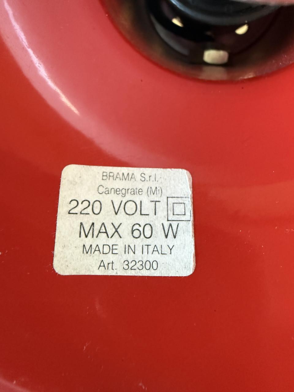 Vintage Rode bureau-/tafellamp Made in Italy