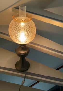 Mooie tinnen schemerlamp