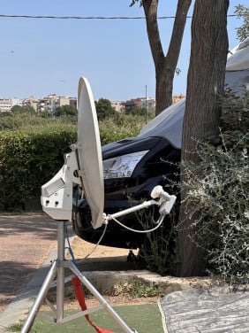 Vol automatische satelliet schotel
