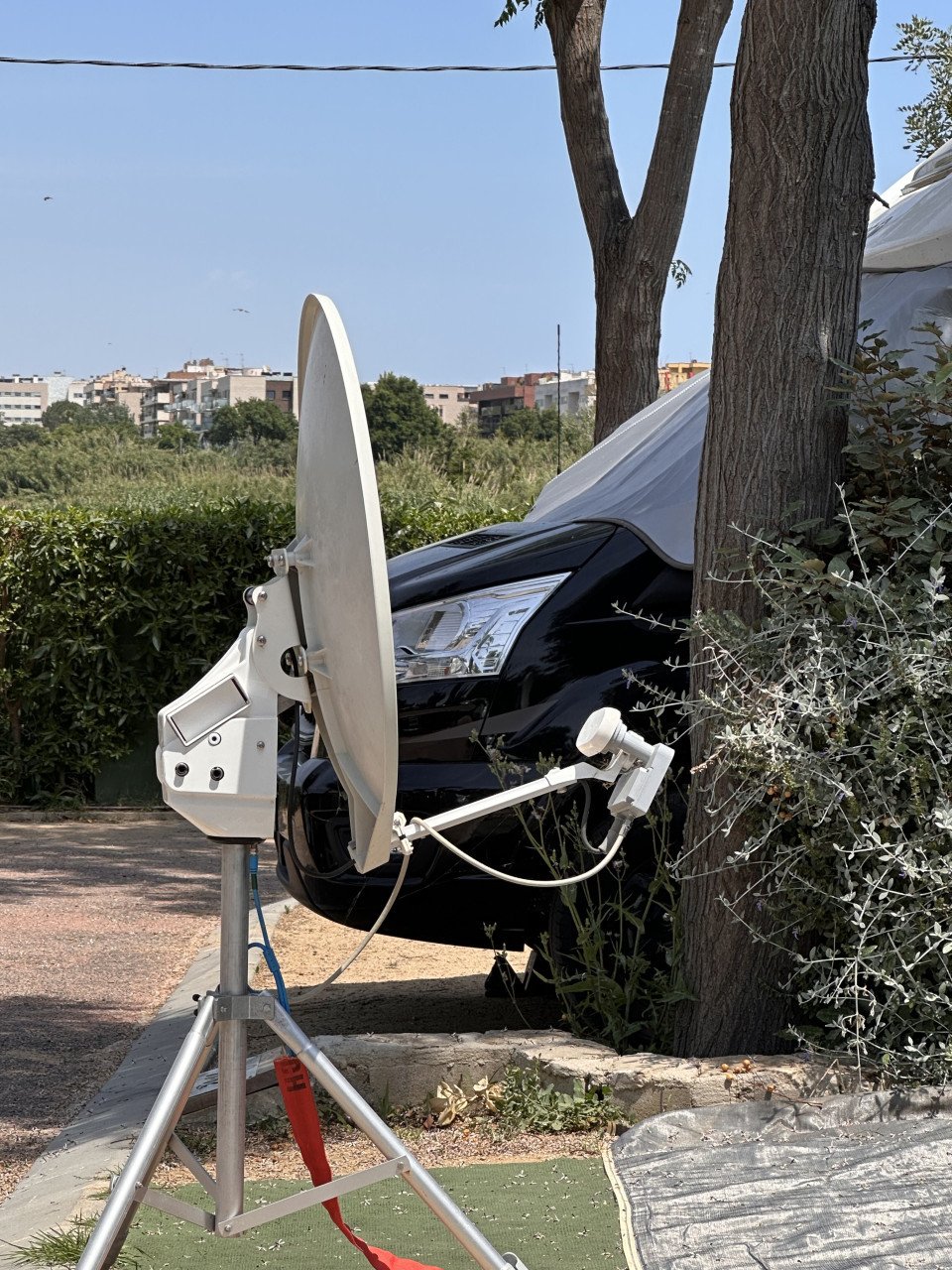 Vol automatische satelliet schotel