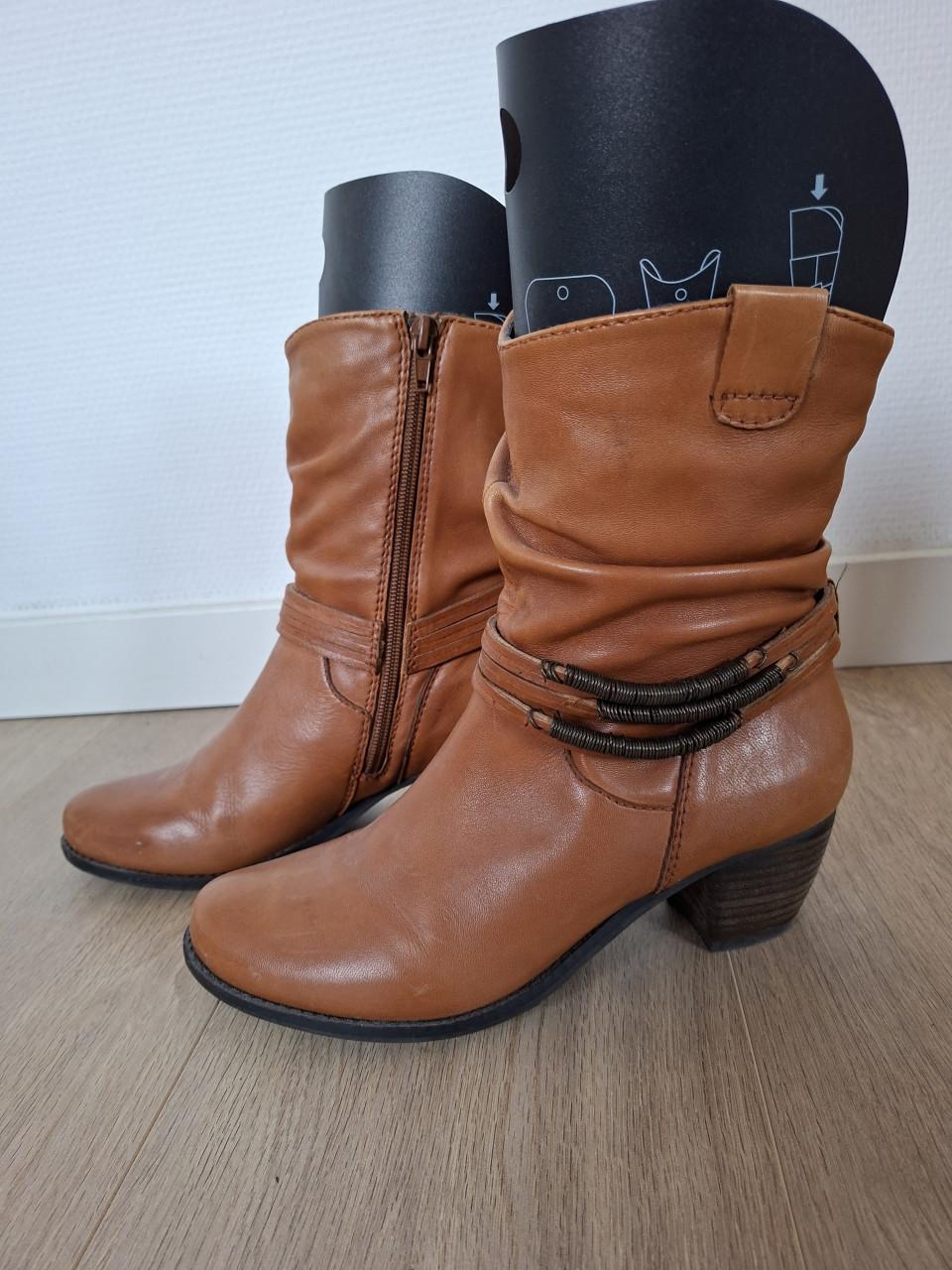 Camel leren laarzen, maat 39