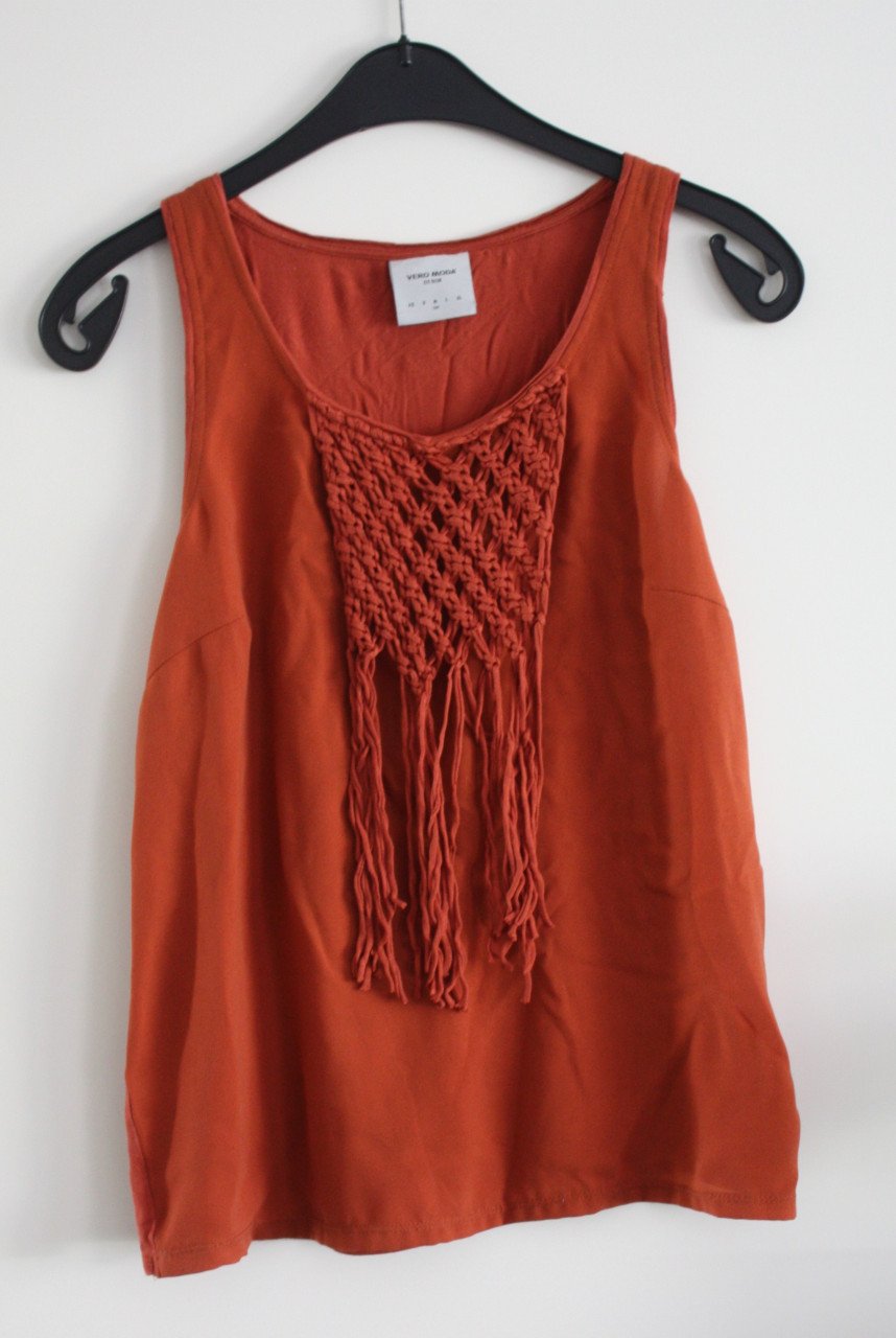 Roestbruine top maat m