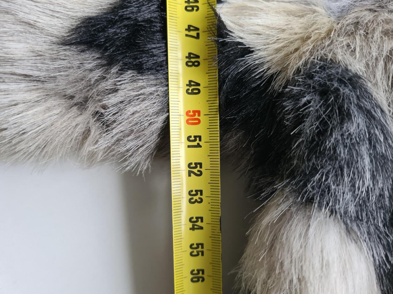 Nieuwe Seven Sister ( The Sting ) ecru, grijs ,zwart fake fur bontjas Mt M