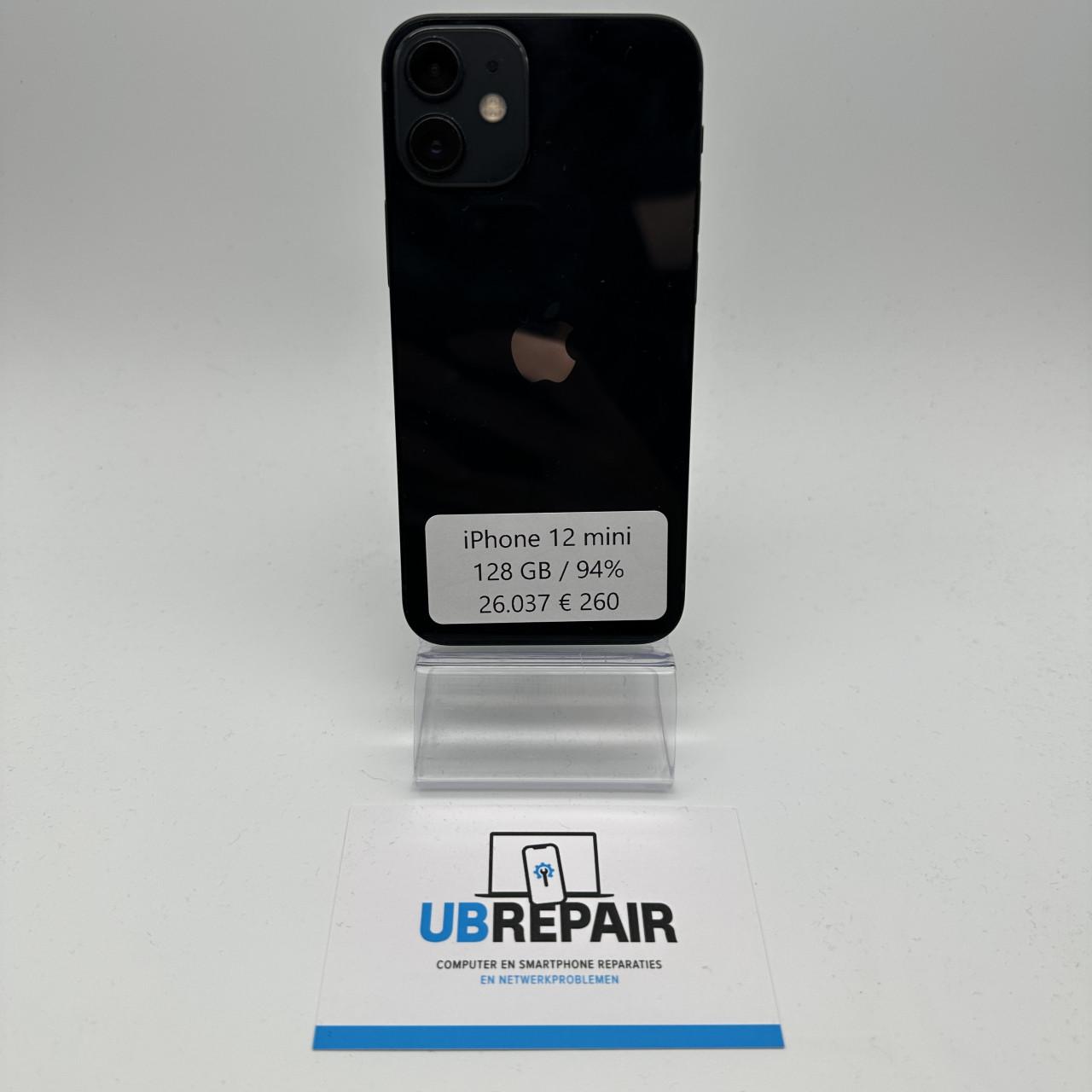 Apple iPhone 12 mini zwart 128 GB