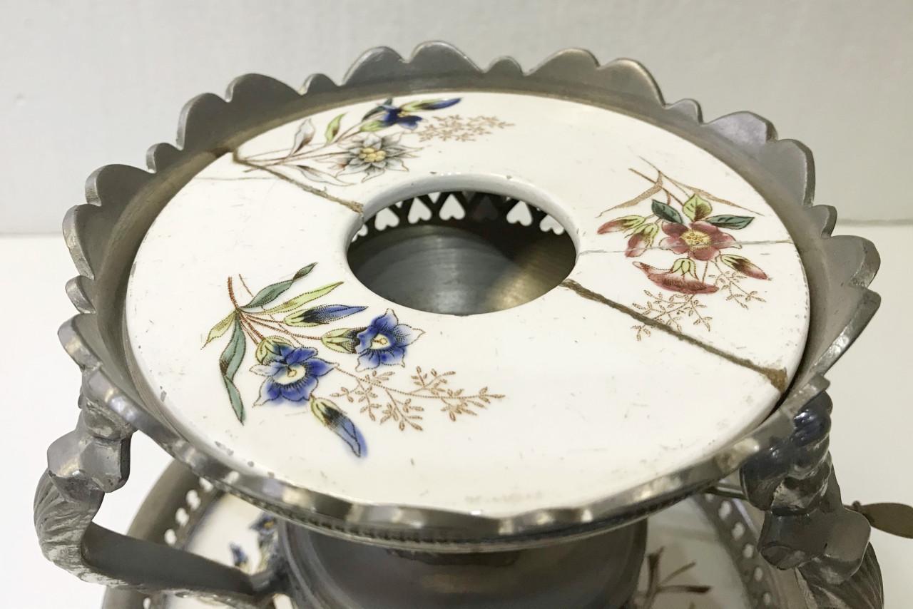 J. N. Daalderop koffiepot en theepot met warmhoudstel