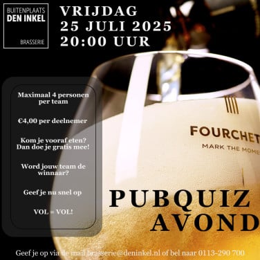 Pubquiz 25 juli