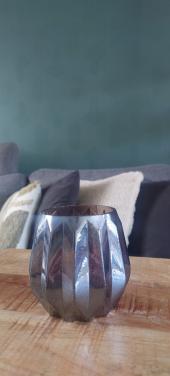 Prachtige glazen waxinelichthouder