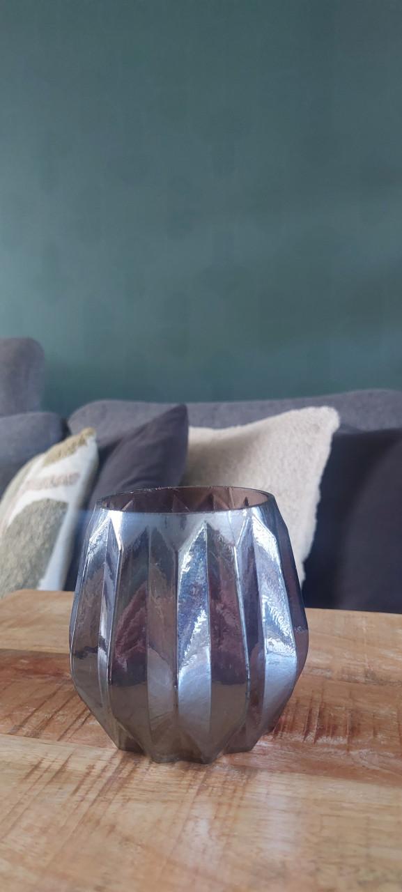 Prachtige glazen waxinelichthouder