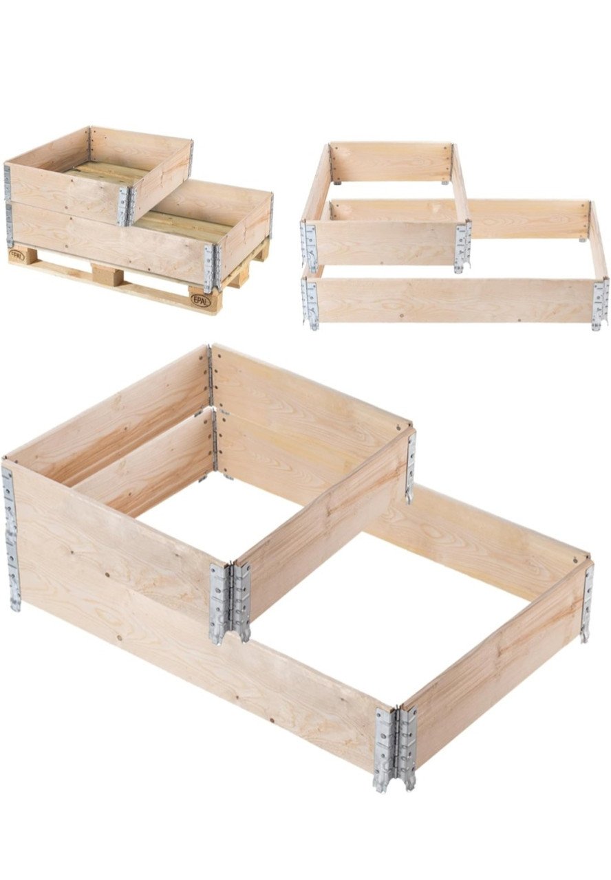 Moestuin bakken / palletranden