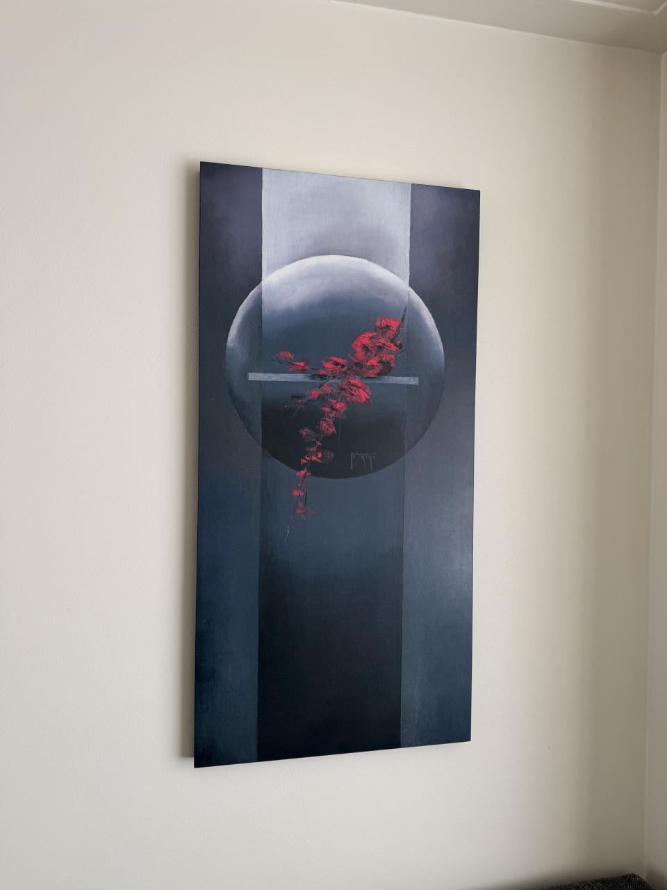 2 mooie canvas schilderijen – rozen & modern abstract