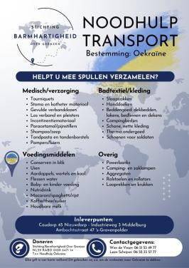 Inzameling hulptransport voor Oekraïne