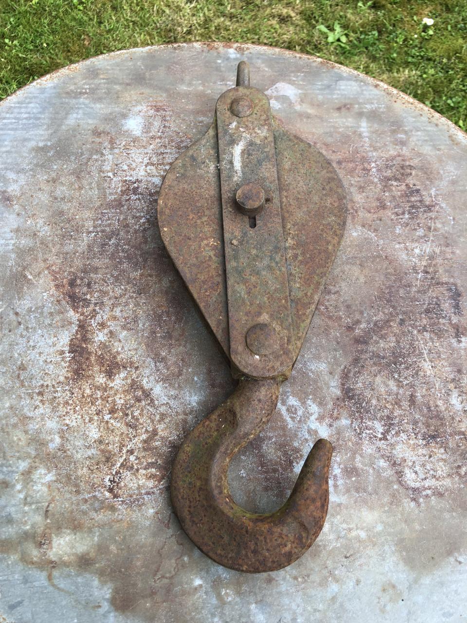 Katrollen vintage ijzer,groot model