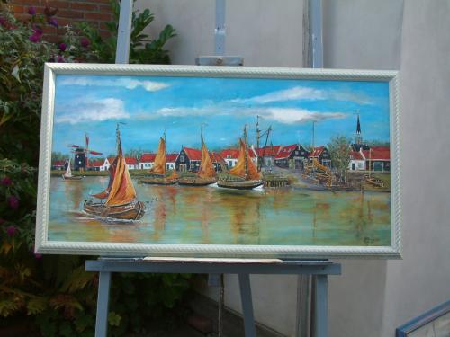 Arnemuiden Haven ---Let op --120 x 60 cm