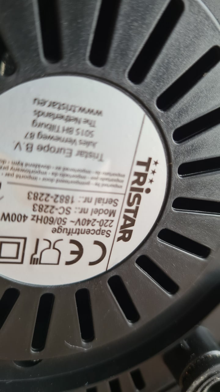 TRISTAR-Sapcentrifuge in goed staat en goed werkend
