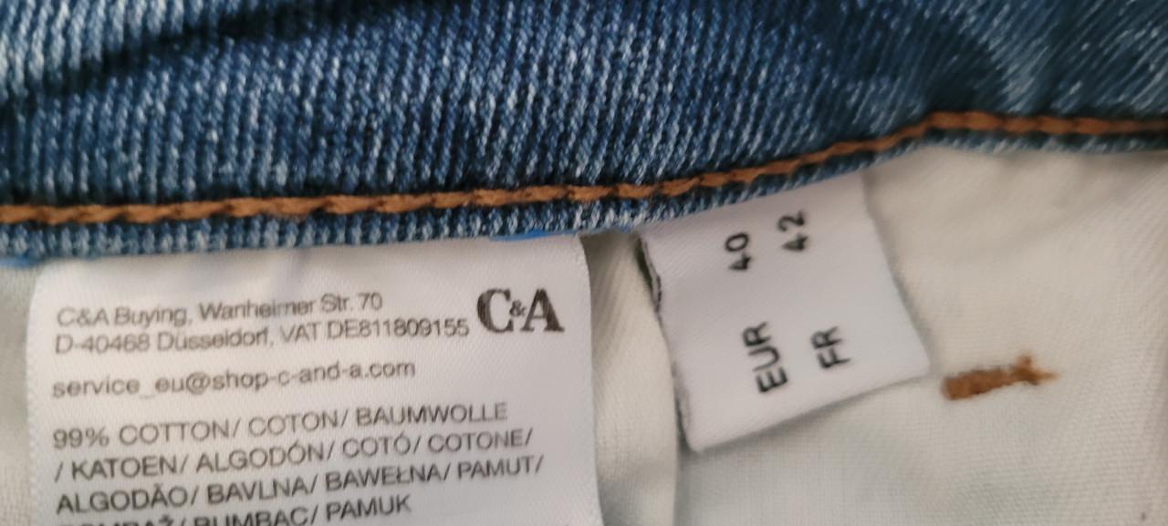 Flared blauwe spijkerbroek C & A maat 40