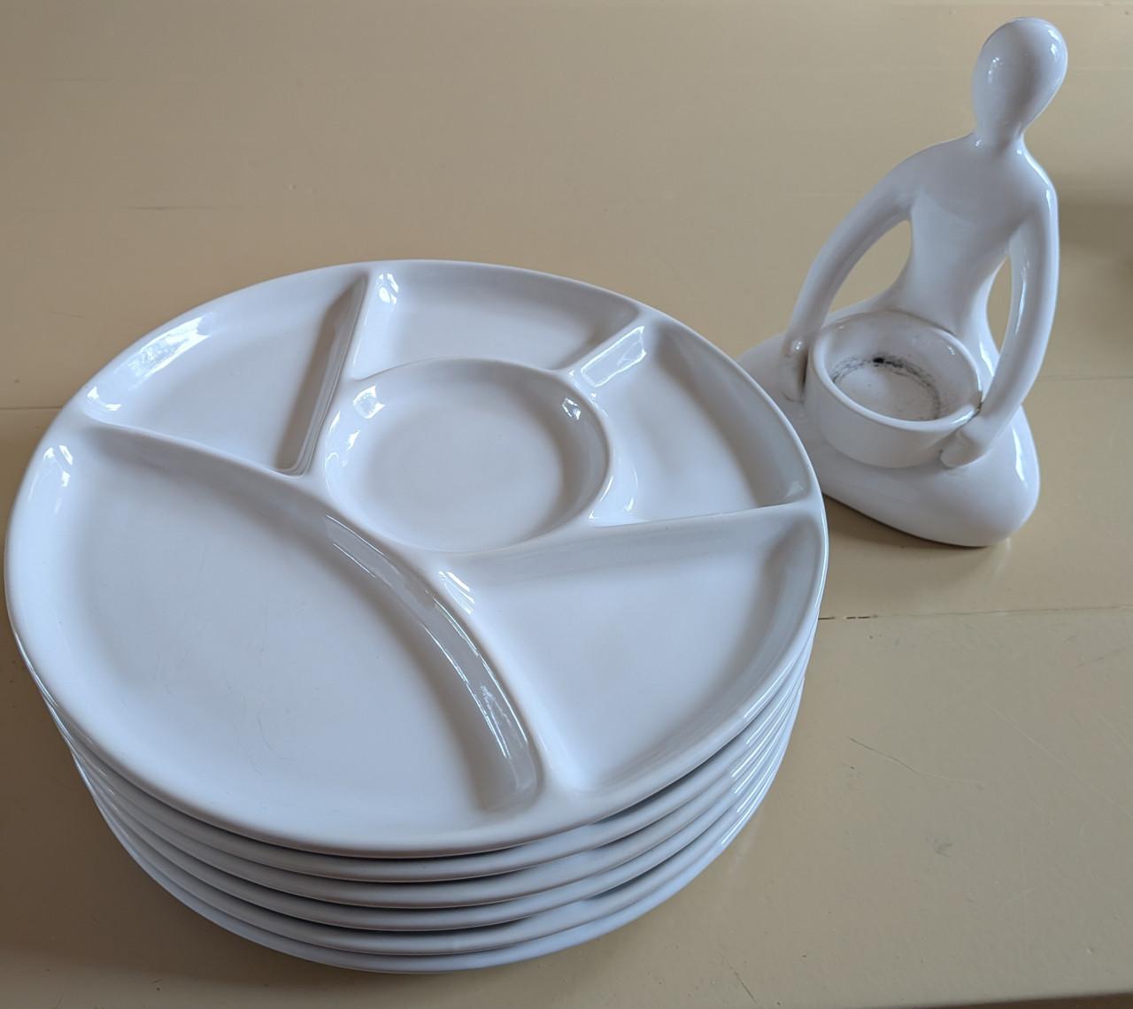 6-vaks borden voor fondue,gourmet,bbq