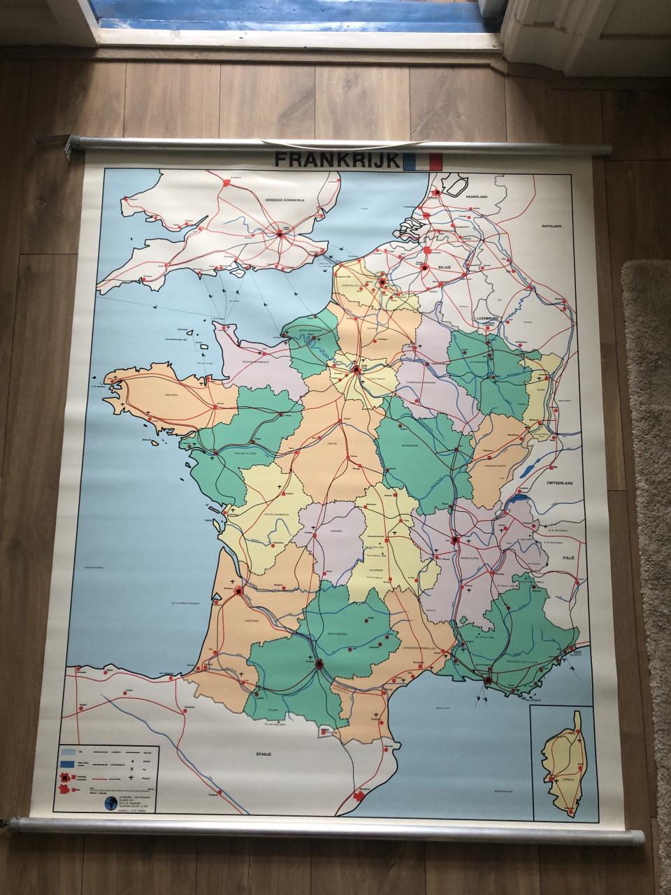 Schoolkaart Frankrijk