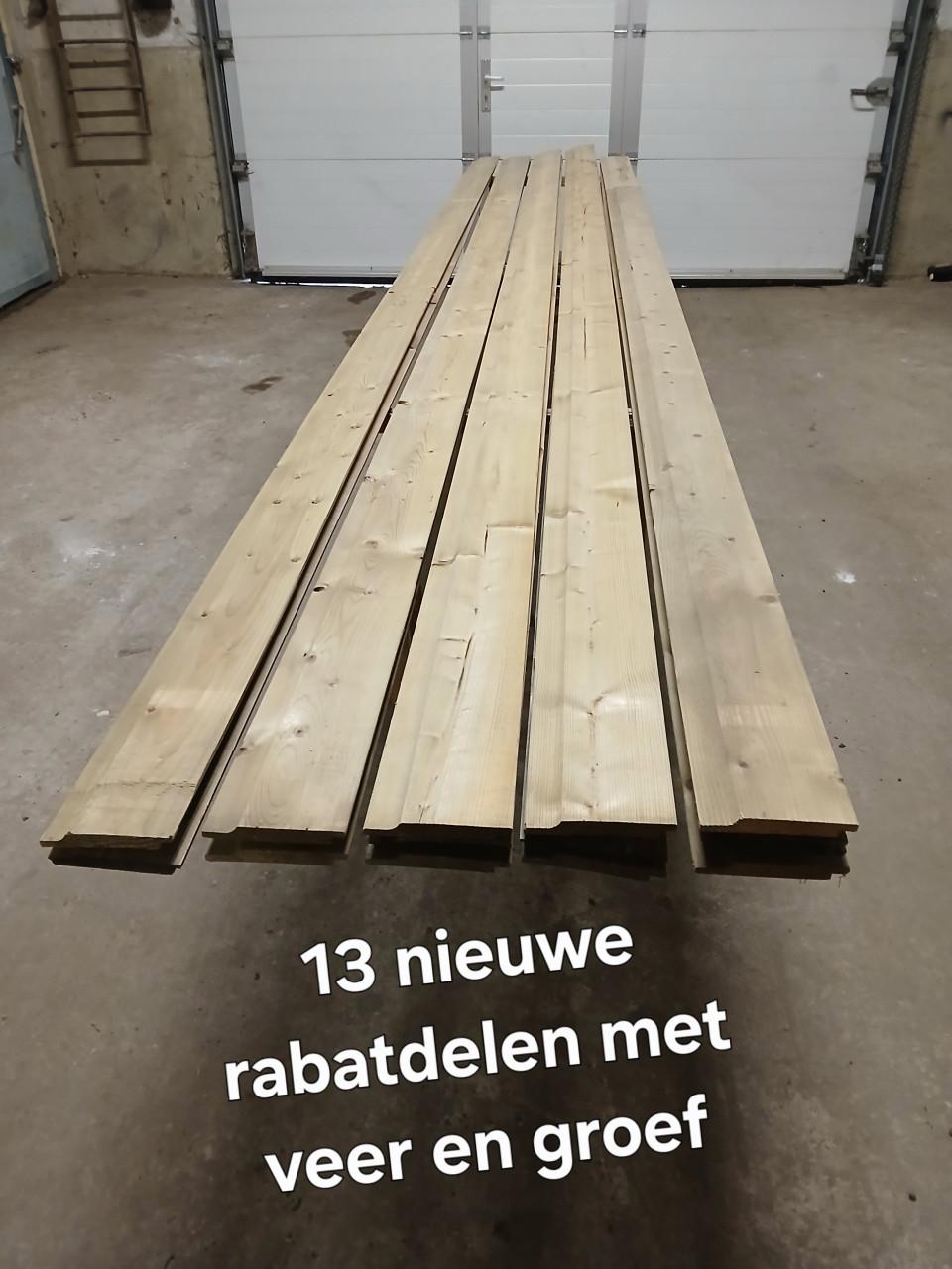 Dik 60 Meter tuinhout nieuwe rabatdelen, gevelbekleding, potdekselplanken.