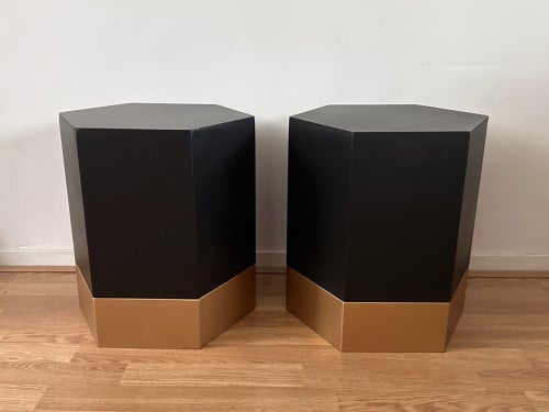 Zwart goud bijzet tafel