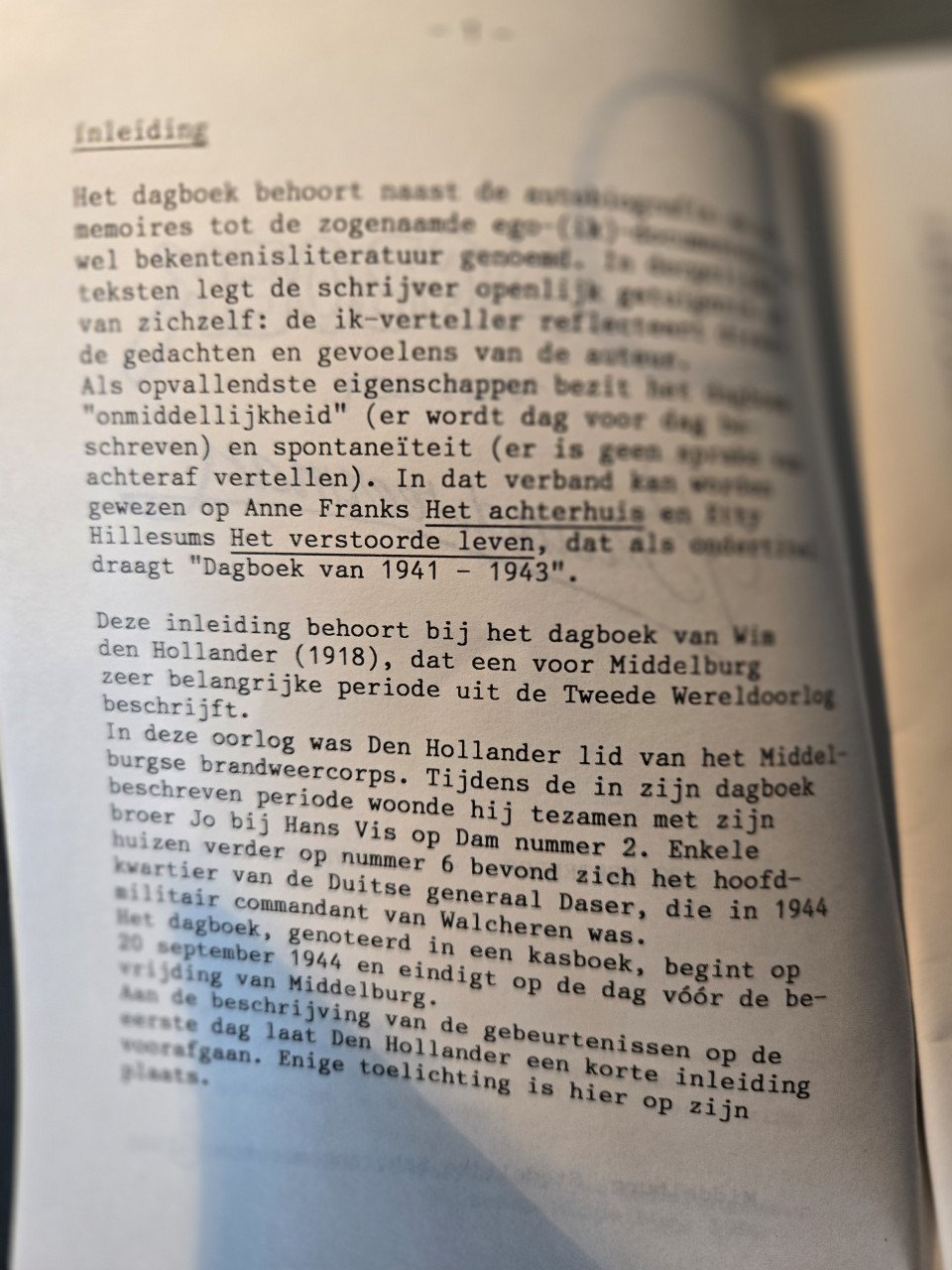 Boekje: Dagboek van een brandweerman 20-9-1944 tm 6-11-1944