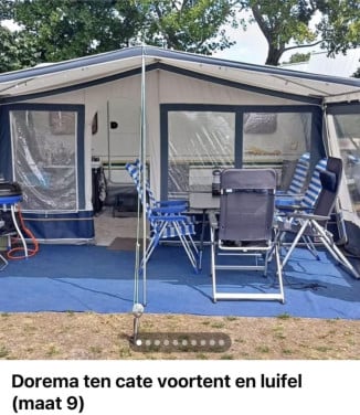 Voortent met luifel/zijwanden