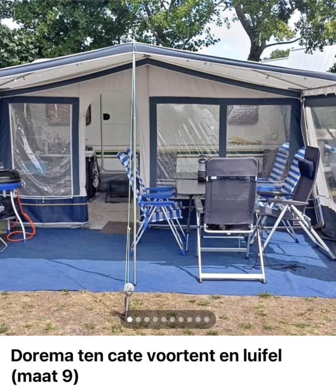 Voortent met luifel/zijwanden