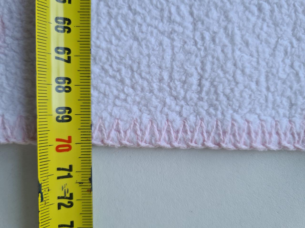 Roze / witte katoenen hartjes deken van Prenatal 90X70 cm