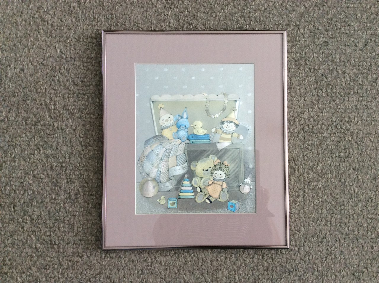 Een leuke afbeelding in lijstje voor op de kinderkamer.