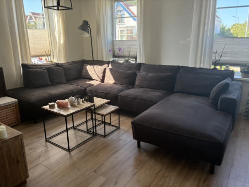 Grote Loungebank U-vorm, bruin