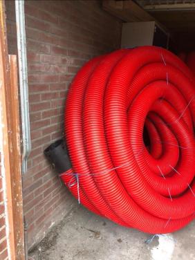 Mantelbuis met trekdraad 160mm