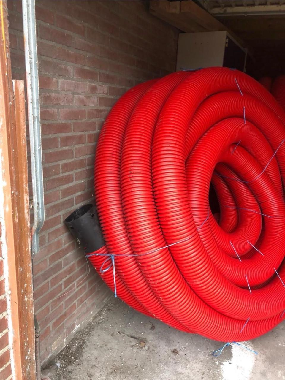 Mantelbuis met trekdraad 160mm