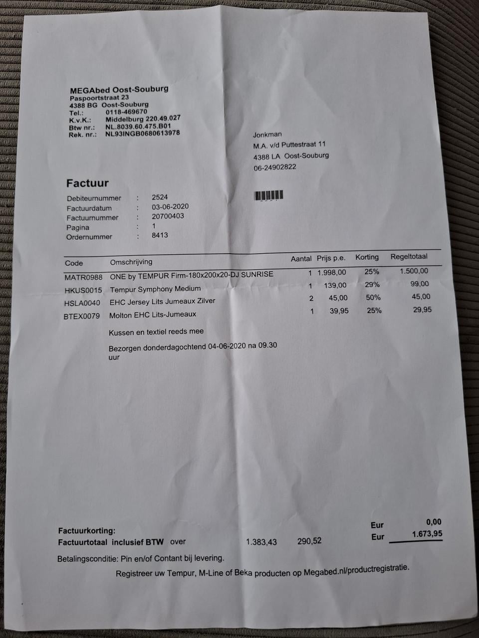 Boxspring met TEMPUR matras