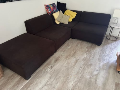 🎉 Te Koop: Zwarte Modulaire Hoekbank – Slechts €50! 🛋️