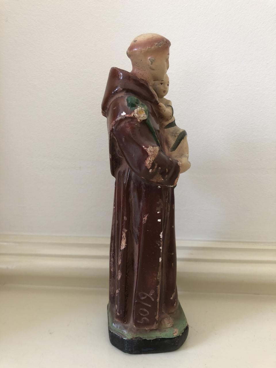 Mooi brocante heilig st. Antonius beeldje