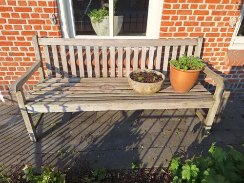 Teak houten tuinank