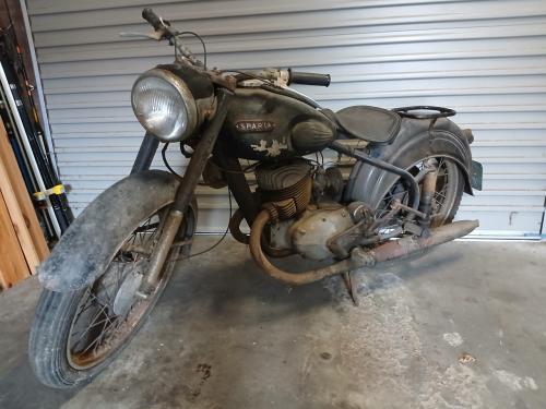 Sparta oldtimer motor met 250cc Victoriablok bjr 1954
