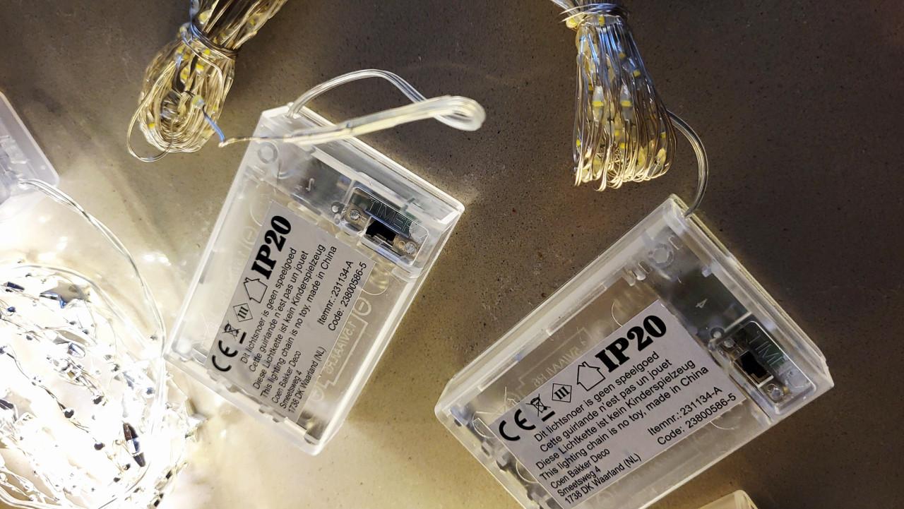 Diverse lichtsnoertjes inclusief batterijen