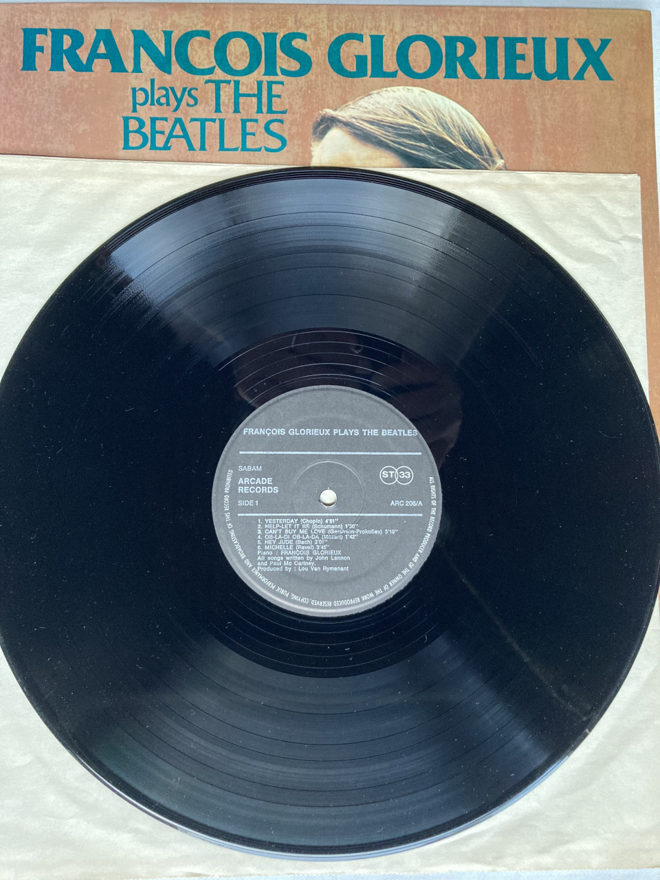 LP Francois Glorieux Plays The Beatles 206-TI Arcade 1976