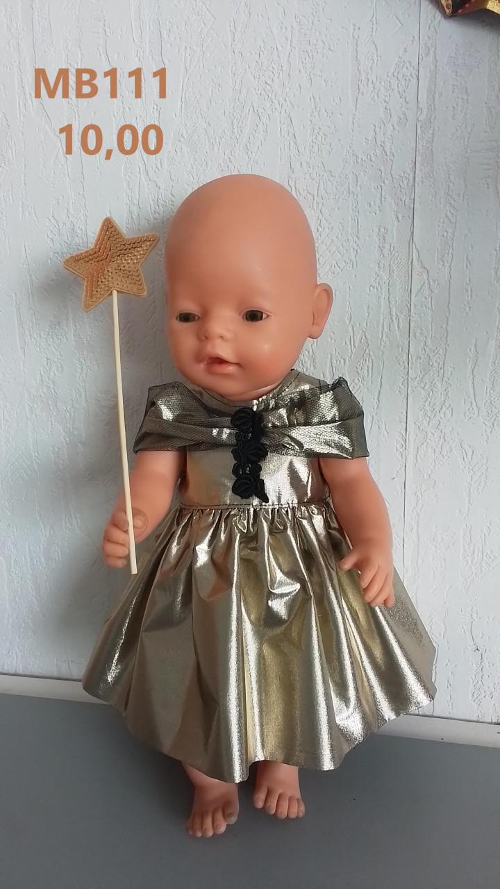 Poppenkleertjes baby born. Feestjurk. Opbrengst KiKa.