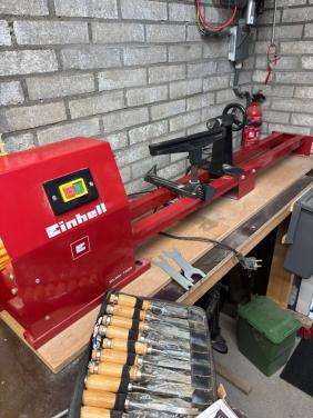 Houtdraaibank inclusief beitels