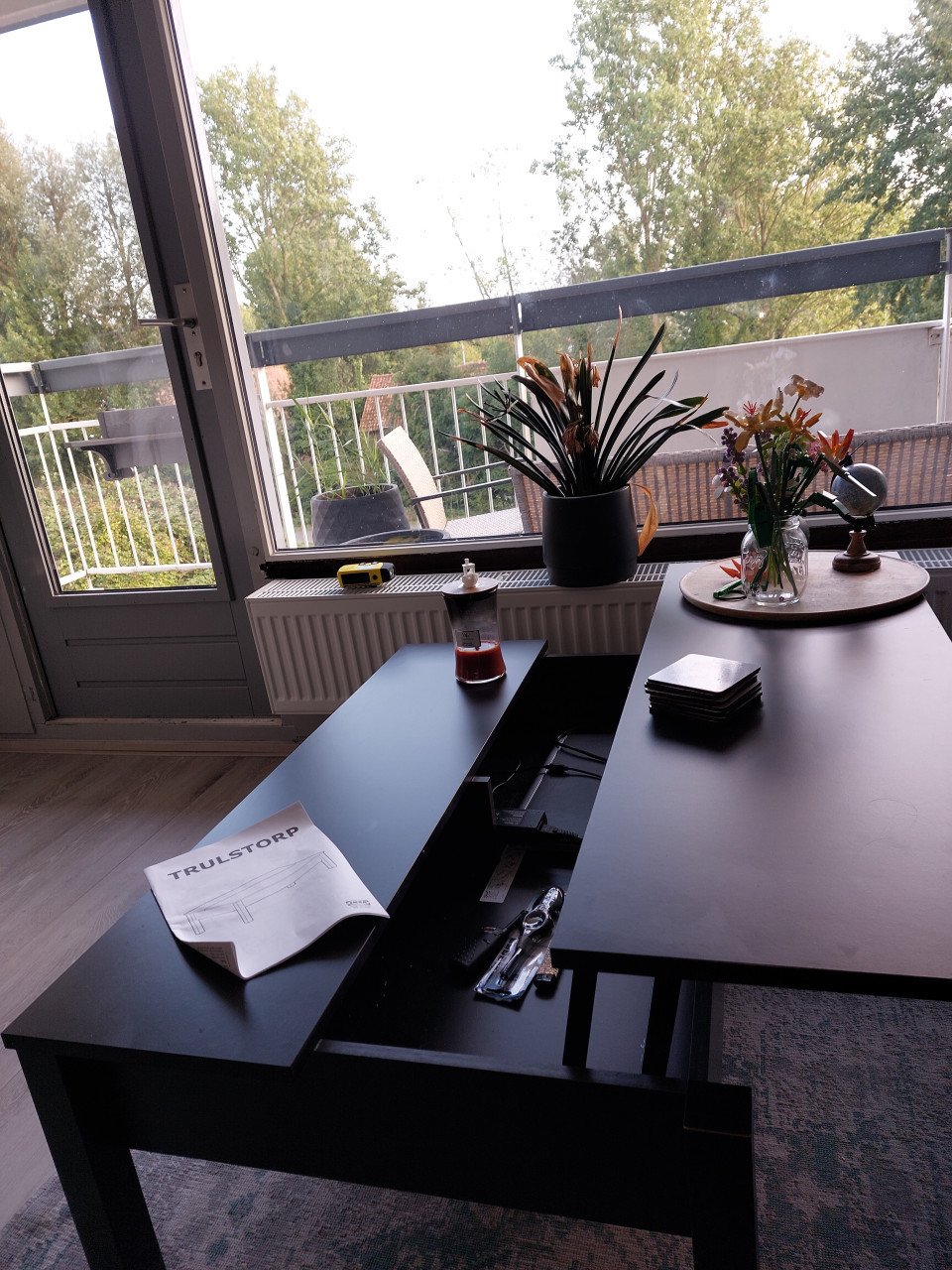 Salontafel uitklapbaar IKEA (Trulstorp) Zwartbruin