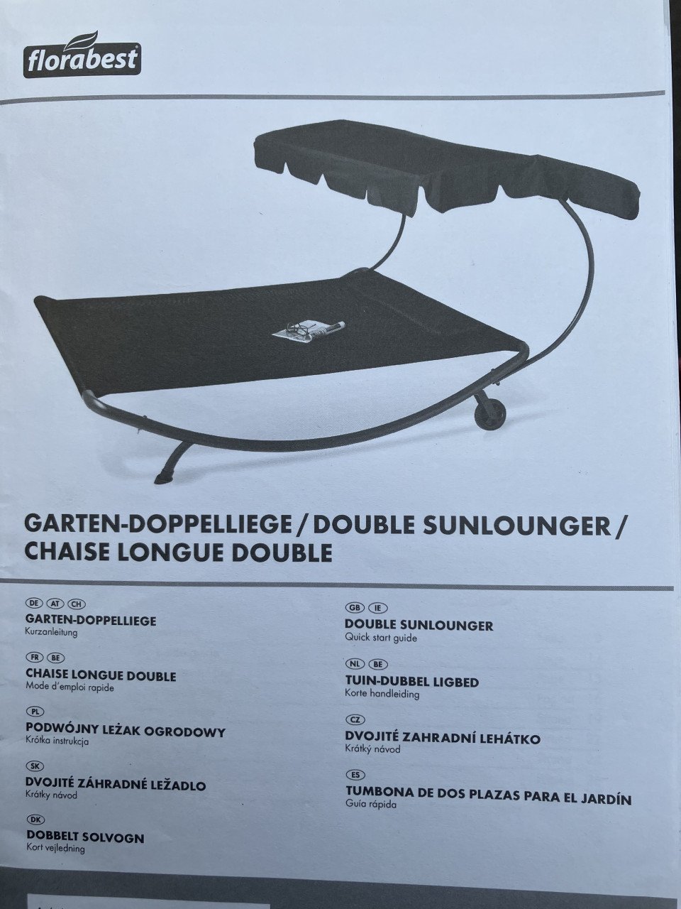 2 persoons zon/ tuin ligbed