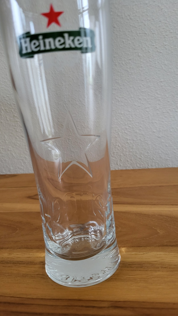 Set van 6 Heineken Star bierglazen 25 cl / 18,5 cm - NIEUW