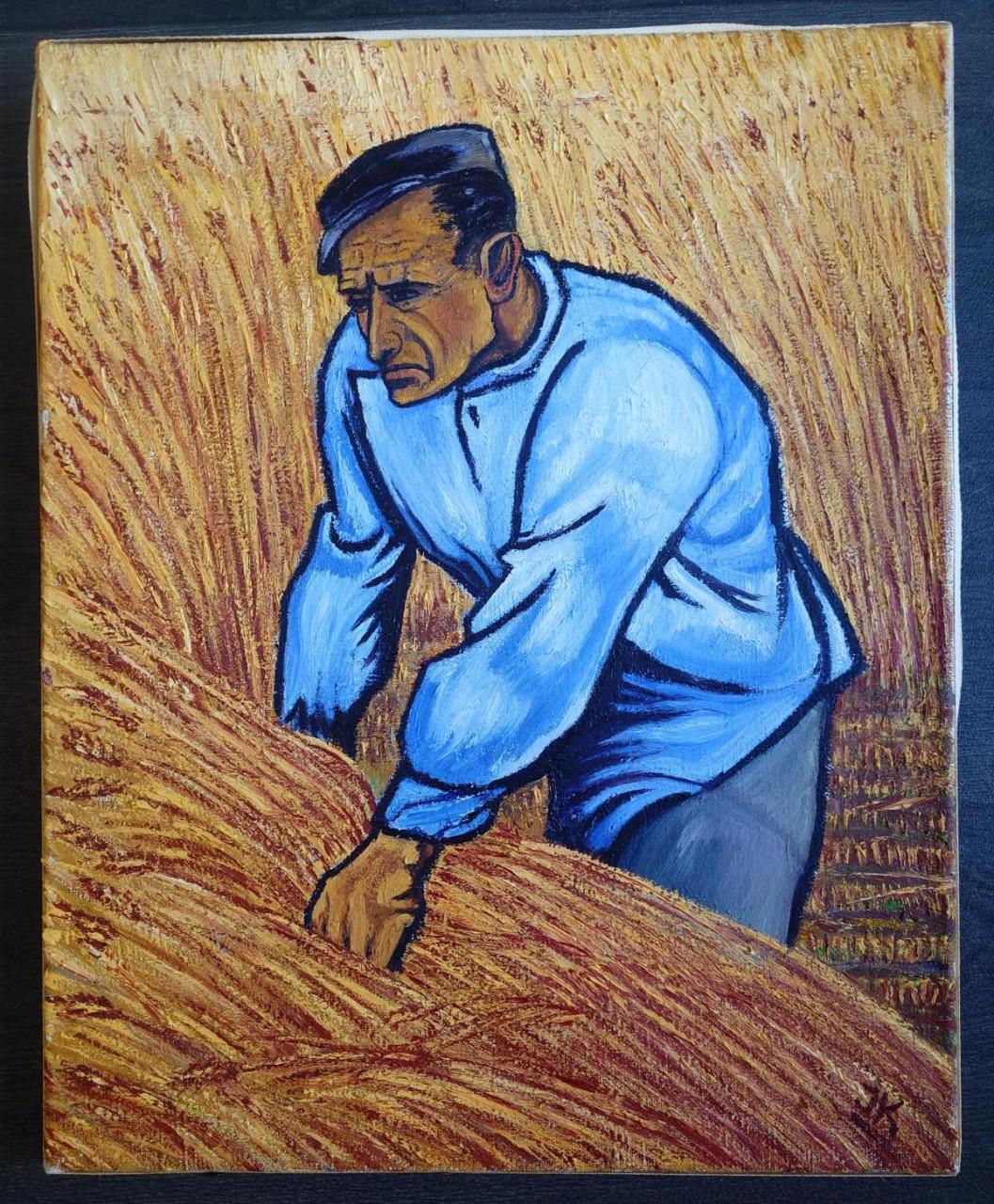 Schilderij "de Maaier "